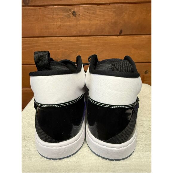Nike Mens Air Jordan Fadeaway basketball shoes  white, black, concord purple Sz main image 7
